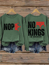 🔥Buy 3 Get 15% Off🔥Retro No Kings In America Print Sweatshirt