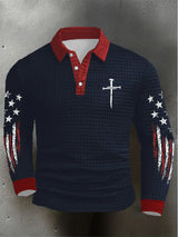 Men'S Casual Print Polo Shirt