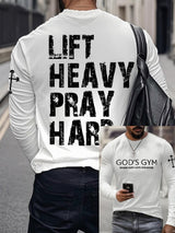 🔥Buy 3 Get 15% Off🔥Men's Raven's Gym Faith  Printed Long Sleeve Top