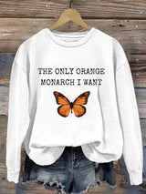 Retro The Fading of the Red White and Blue Print Sweatshirt