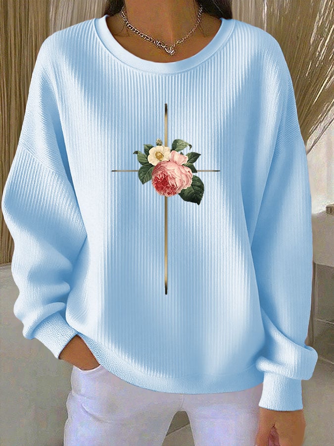 Women's Casual His Way Is Better Print Sweatshirt