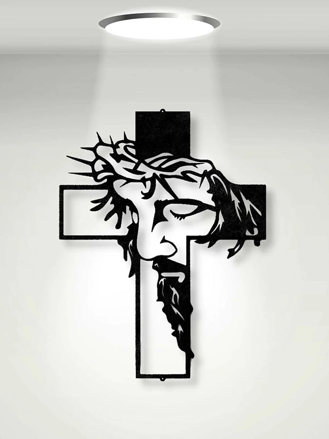 Women's Faith Vintage Handmade Double Layered Alloy Wooden Cross Necklace