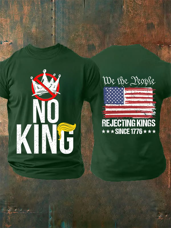 🔥Buy 3 Get 15% Off🔥Men's  No Kings Print T-Shirt