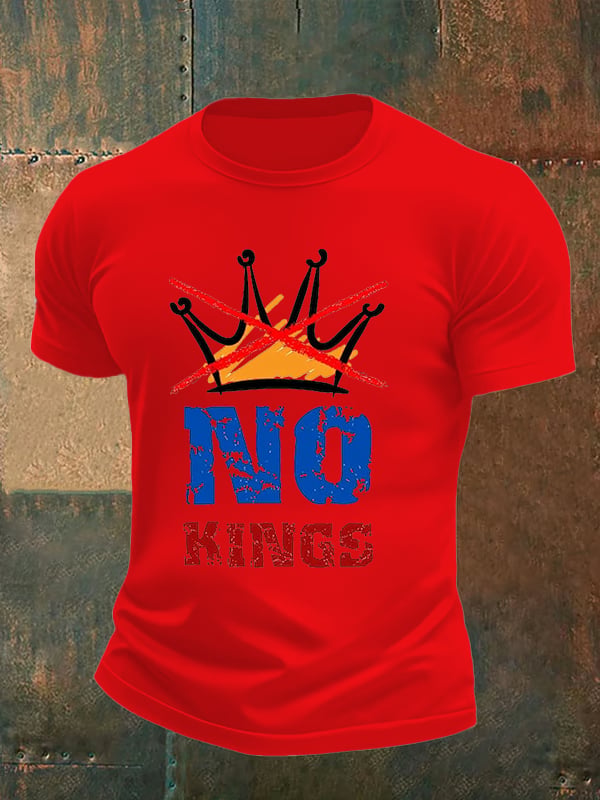 🔥Buy 3 Get 15% Off🔥Men's   NO KINGS Print T-Shirt