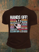 🔥Buy 3 Get 15% Off🔥Men's  HANDS OFF!  Print T-Shirt