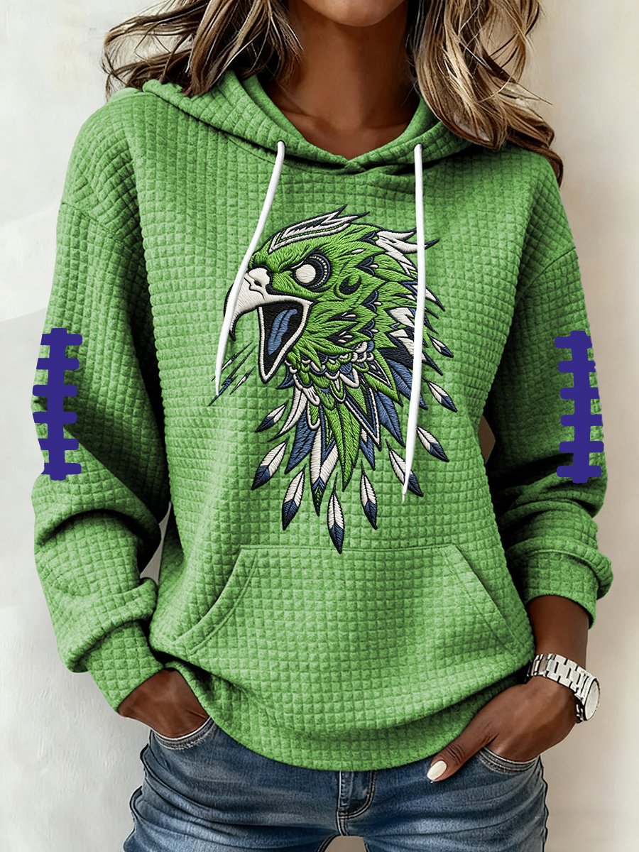 Women's Football Print Hoodie Sweatshirt