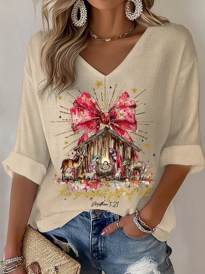 Women's Nativity Faith Print T-shirt