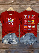 🔥Buy 3 Get 15% Off🔥Women's  No Kings Print T-Shirt