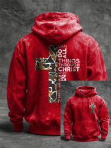 🔥Buy 3 Get 15% Off🔥Men's I can do all things through Christ who strengthens me.  Printed Casual Hoodie