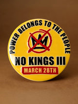 🔥Buy 3 Get 15% Off🔥Power Bellongs to the People No Kings March 28 - Pattern Print Brooch