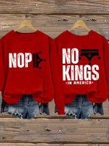 🔥Buy 3 Get 15% Off🔥Retro No Kings In America Print Sweatshirt