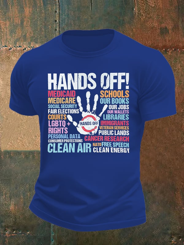 🔥Buy 3 Get 15% Off🔥Men's  HANDS OFF!  Print T-Shirt