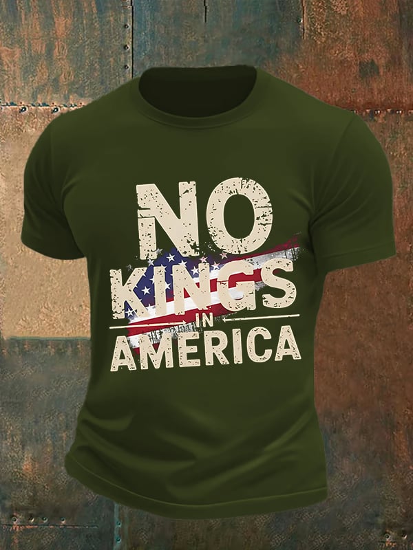🔥Buy 3 Get 15% Off🔥Men's no kings in America print  T-Shirt