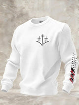 Men's Faith Printed Casual Long-Sleeved Top