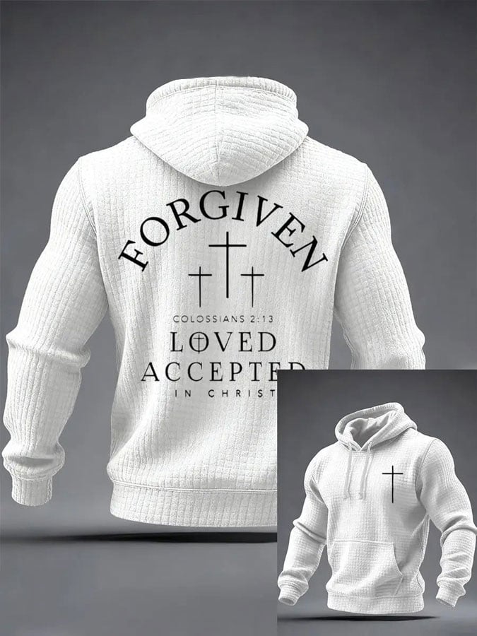Men's Faith Print Checkered Hoodie