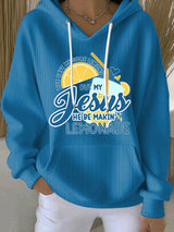 Women's Life Gave Me Some Lemons, But My Jesus Turned Them Into Lemonade Faith Print  Sweatshirts