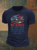 🔥Buy 3 Get 15% Off🔥Men's   No Kings USA Patriotic Tee ,250 Years of Democracy printed T-shirt