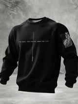 Men's Casual Christian Faith Printed Sweatshirt
