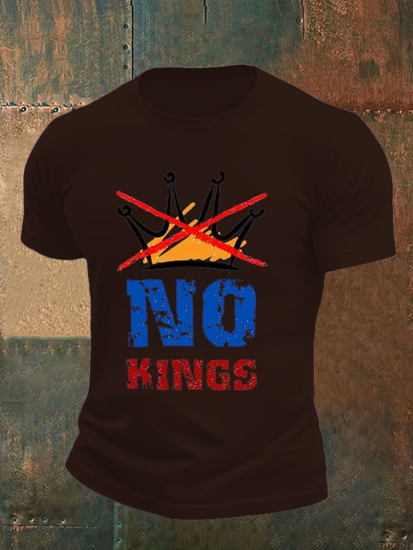 🔥Buy 3 Get 15% Off🔥Men's   NO KINGS Print T-Shirt
