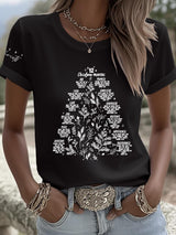 Women's 12 Christmas Prayers Faith Print T-shirt