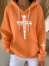 Women's Faith Print Casual Hoodie