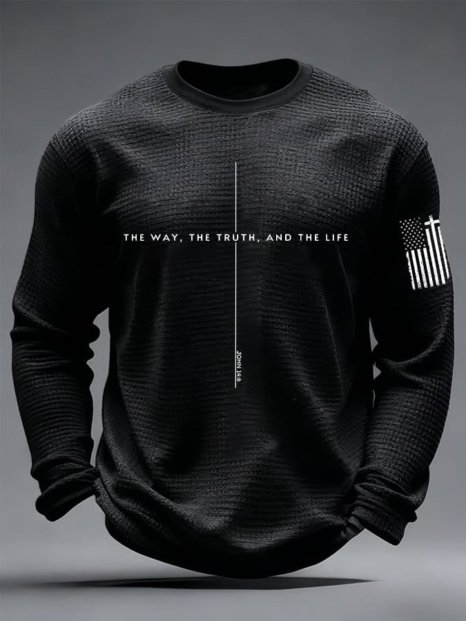 Men's Casual Faith Print T-shirt