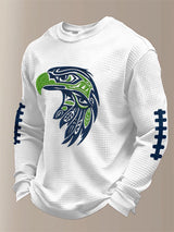 Men's Football Print Waffle T-Shirt