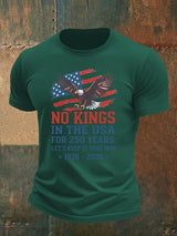 🔥Buy 3 Get 15% Off🔥Men's   No Kings USA Patriotic Tee ,250 Years of Democracy printed T-shirt
