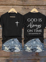 Women's God Is Always On Time T-Shirt