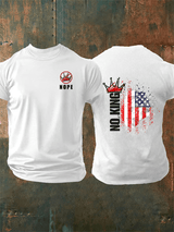 🔥Buy 3 Get 15% Off🔥Men's  NOPE No King American Flag Print T-Shirt