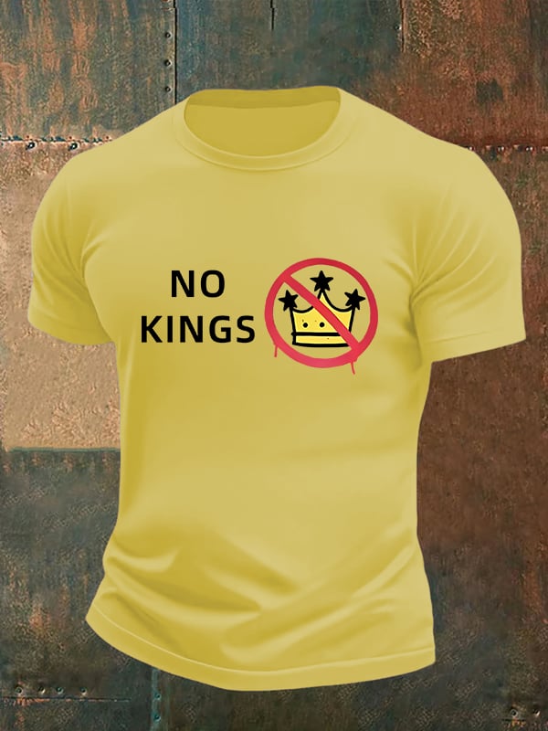 🔥Buy 3 Get 15% Off🔥Men's   NO KINGS Print T-Shirt