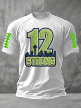 Men's football print short-sleeved T-shirt