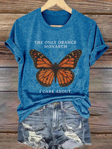 🔥Buy 3 Get 15% Off🔥Retro The Only Orange Monarch I Care About Print T-Shirt