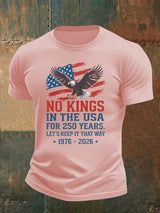 🔥Buy 3 Get 15% Off🔥Men's   No Kings USA Patriotic Tee ,250 Years of Democracy printed T-shirt