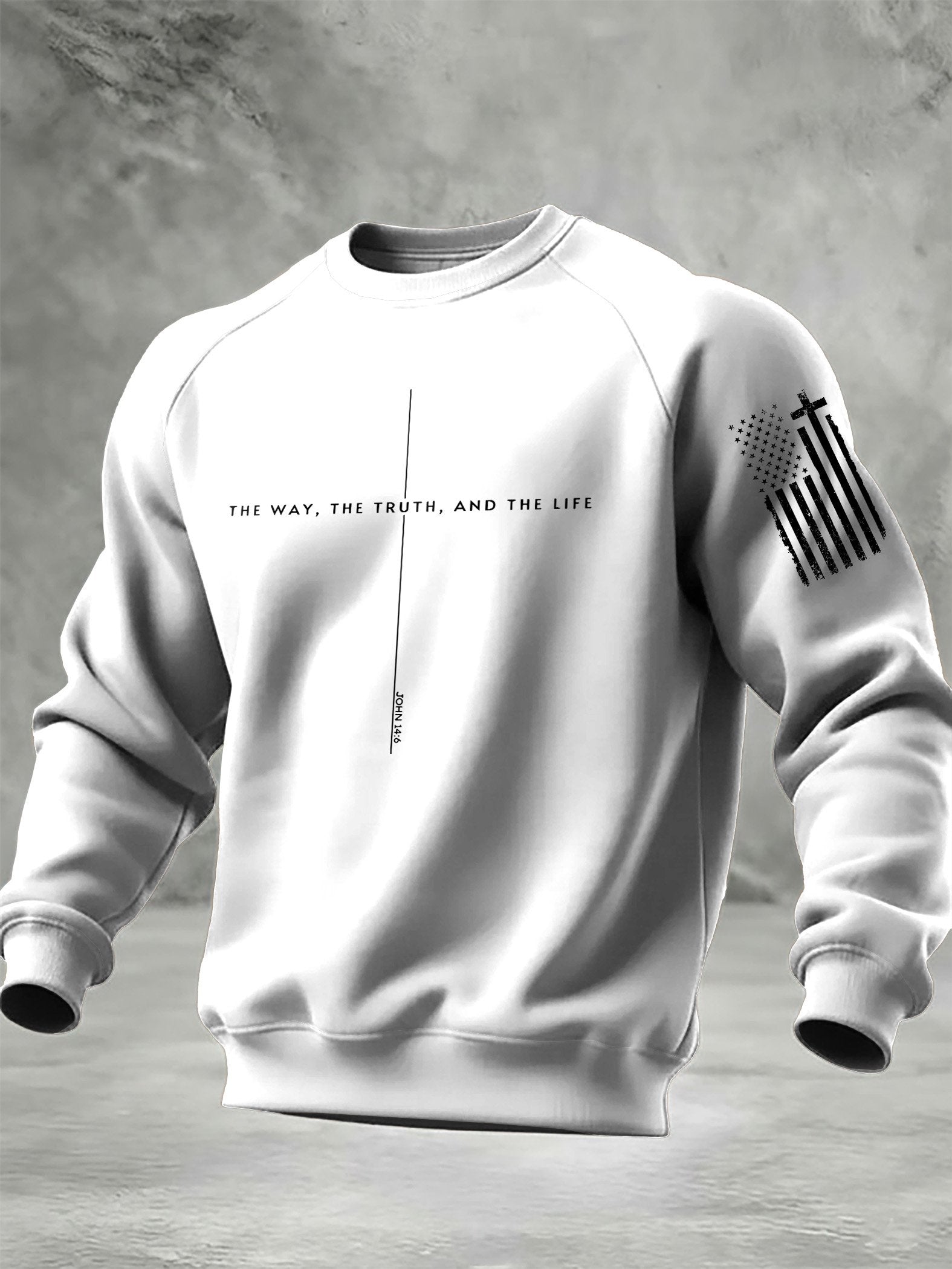 Men's Casual Christian Faith Printed Sweatshirt