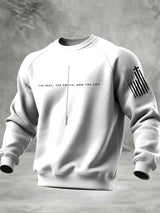 Men's Casual Christian Faith Printed Sweatshirt