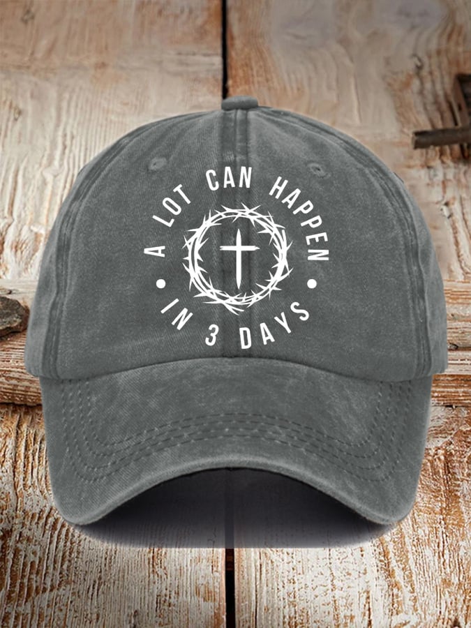 🔥Buy 3 Get 15% Off🔥🔥Hot Sale Picks 🔥Unisex A Lot Can Happen In 3 Days Print Baseball Cap