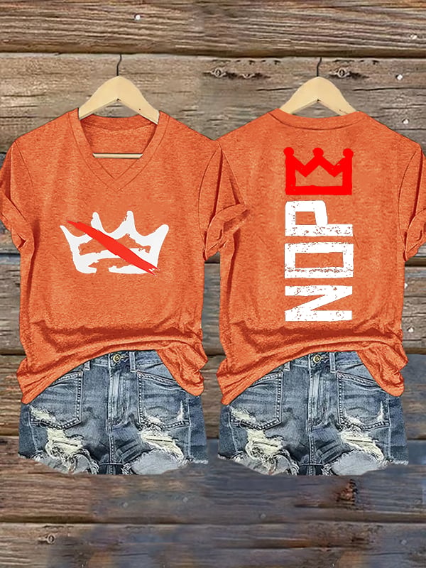 🔥Buy 3 Get 15% Off🔥Women's  Nope, No Kings In America Print T-shirt