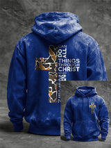 🔥Buy 3 Get 15% Off🔥Men's I can do all things through Christ who strengthens me.  Printed Casual Hoodie