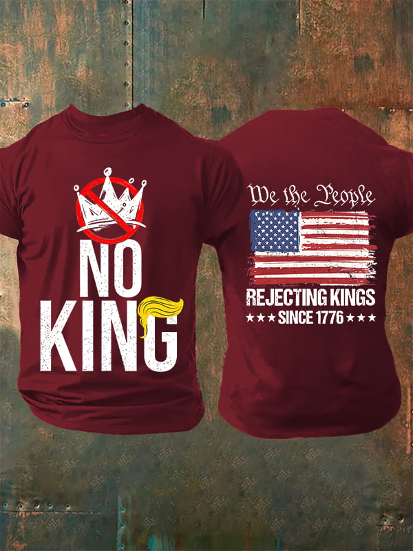 🔥Buy 3 Get 15% Off🔥Men's  No Kings Print T-Shirt