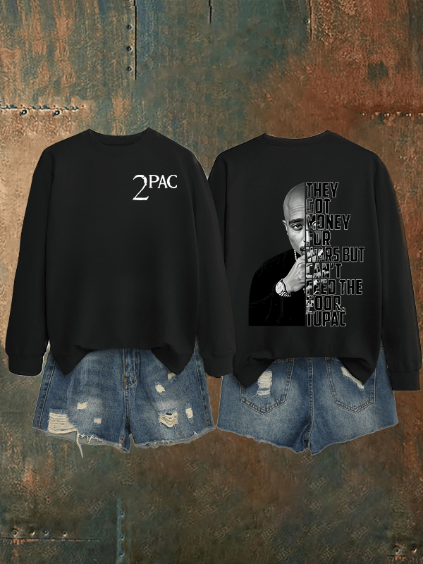 🔥Buy 3 Get 15% Off🔥Women's  2Pac Rapper Print Sweatshirt