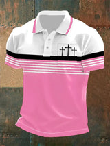 🔥Buy 3 Get 15% Off🔥Men's Retro Faith  Casual Printed With Pocket Polo Shirt