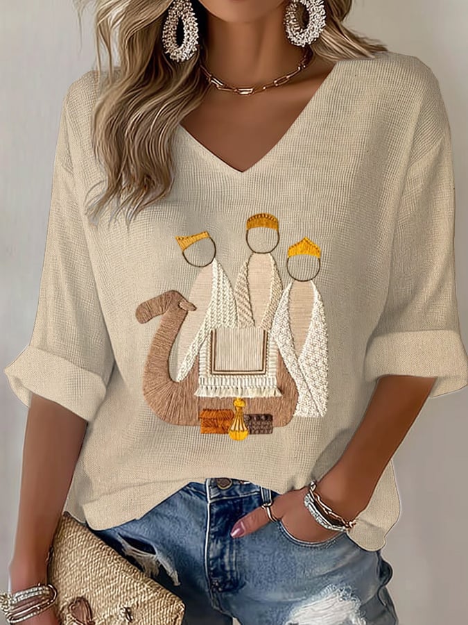 Women's Nativity Faith Print T-shirt