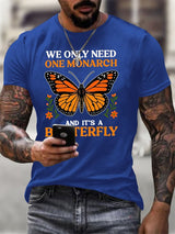 🔥Buy 3 Get 15% Off🔥Men's Retro We Only Need One Monarch And It's A Butterfly Print T-Shirt