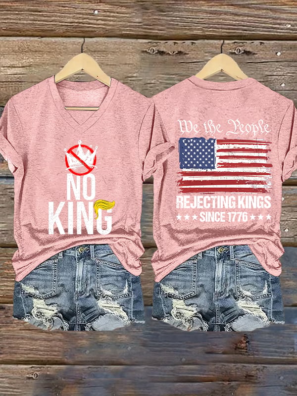 🔥Buy 3 Get 15% Off🔥Women's  No Kings Print T-Shirt