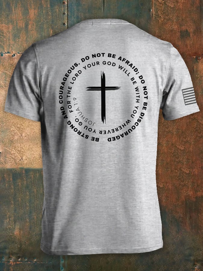 🔥Buy 3 Get 15% Off🔥Wherever you go, the Lord your God will be with you. Christian faith printed men's short-sleeved T-shirt