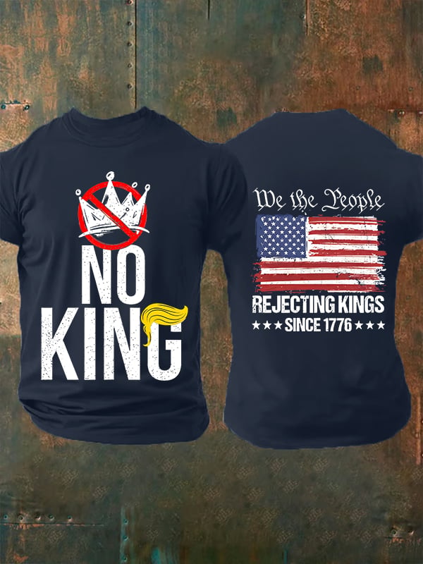 🔥Buy 3 Get 15% Off🔥Men's  No Kings Print T-Shirt