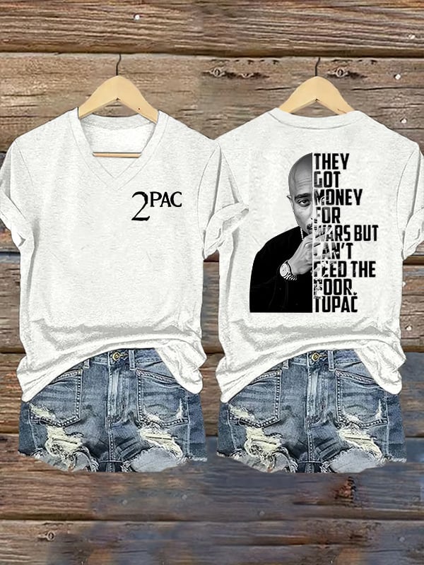 🔥Buy 3 Get 15% Off🔥Women's  2Pac Rapper Print T-Shirt