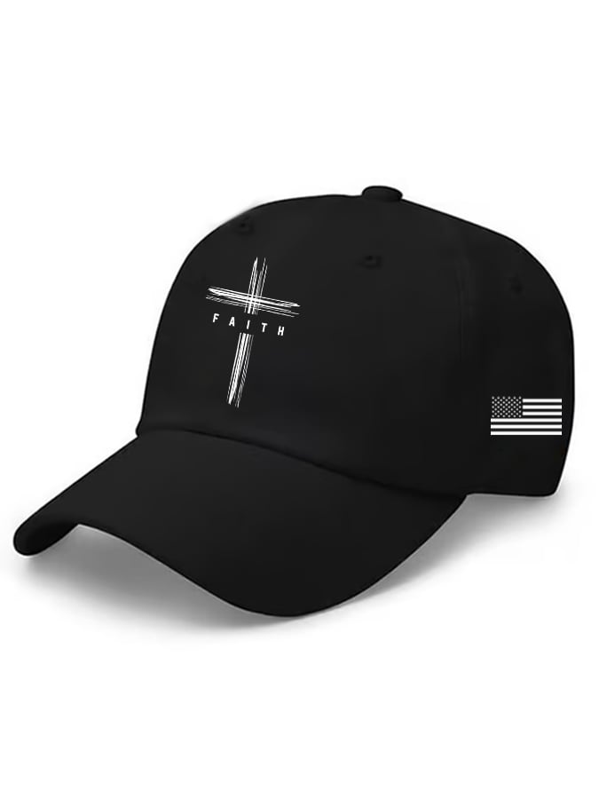 Unisex Faith&Flag Print Baseball Cap