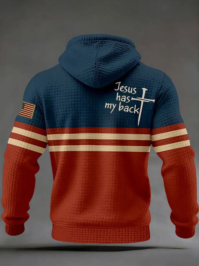 Men'S Casual Printed Hooded Sweatshirt